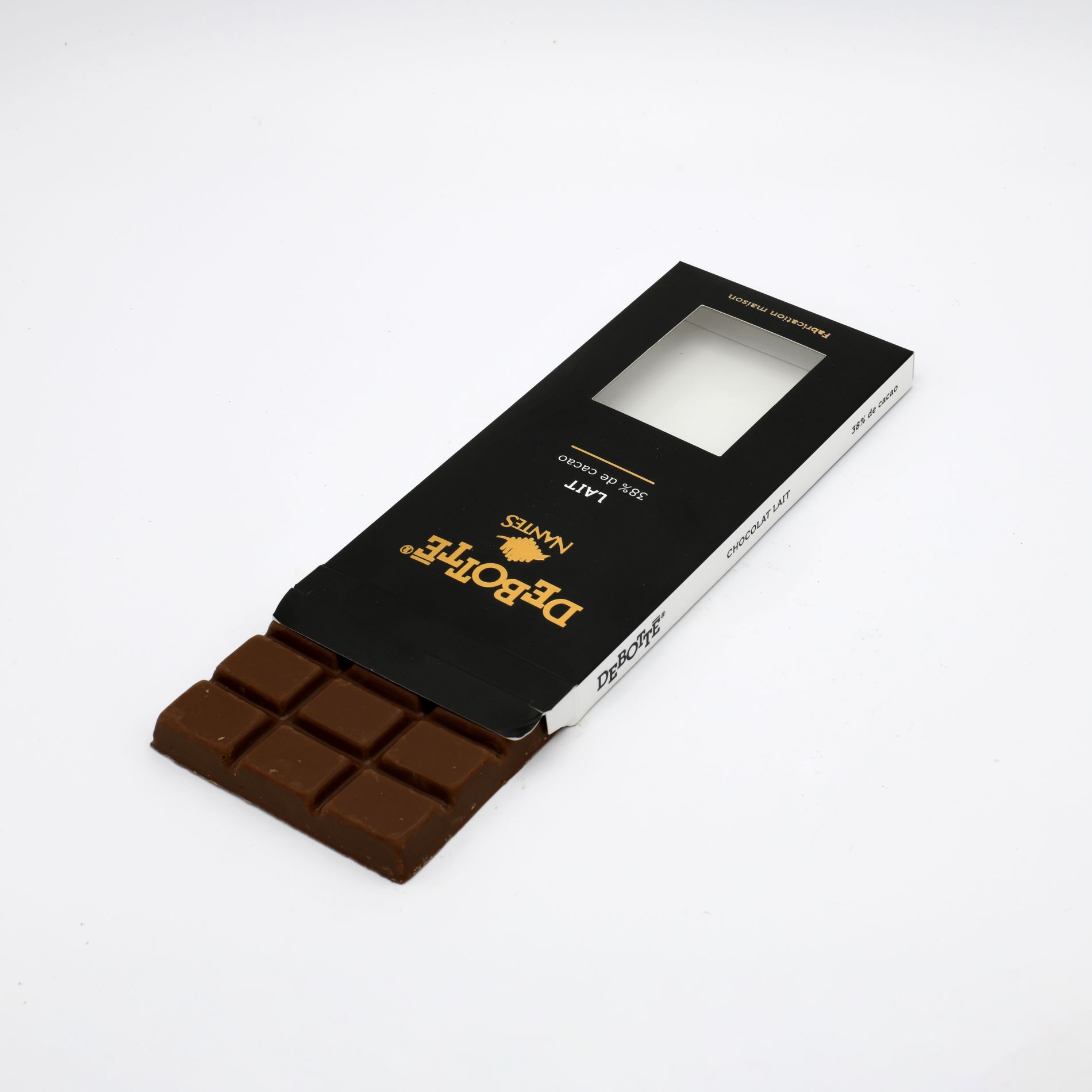 tablette chocolat au lait 38% de cacao