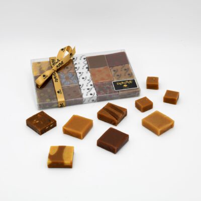 Caramels pavés parfumés en boîte
