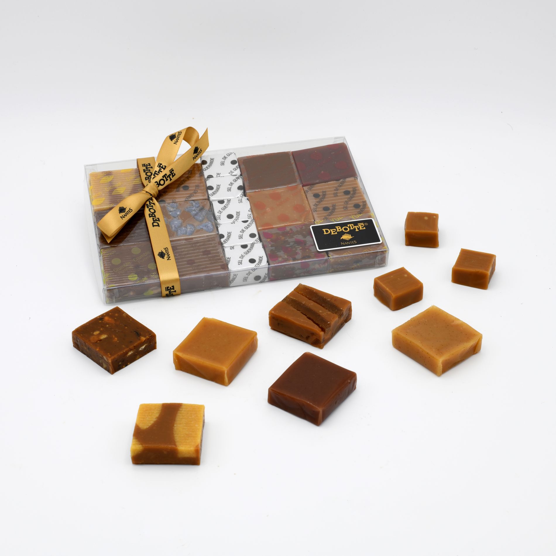 Caramels pavés parfumés en boîte