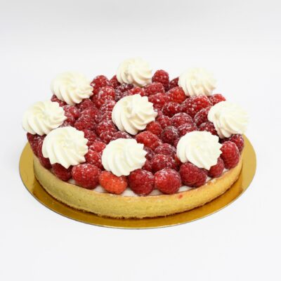 Tarte framboises chantilly