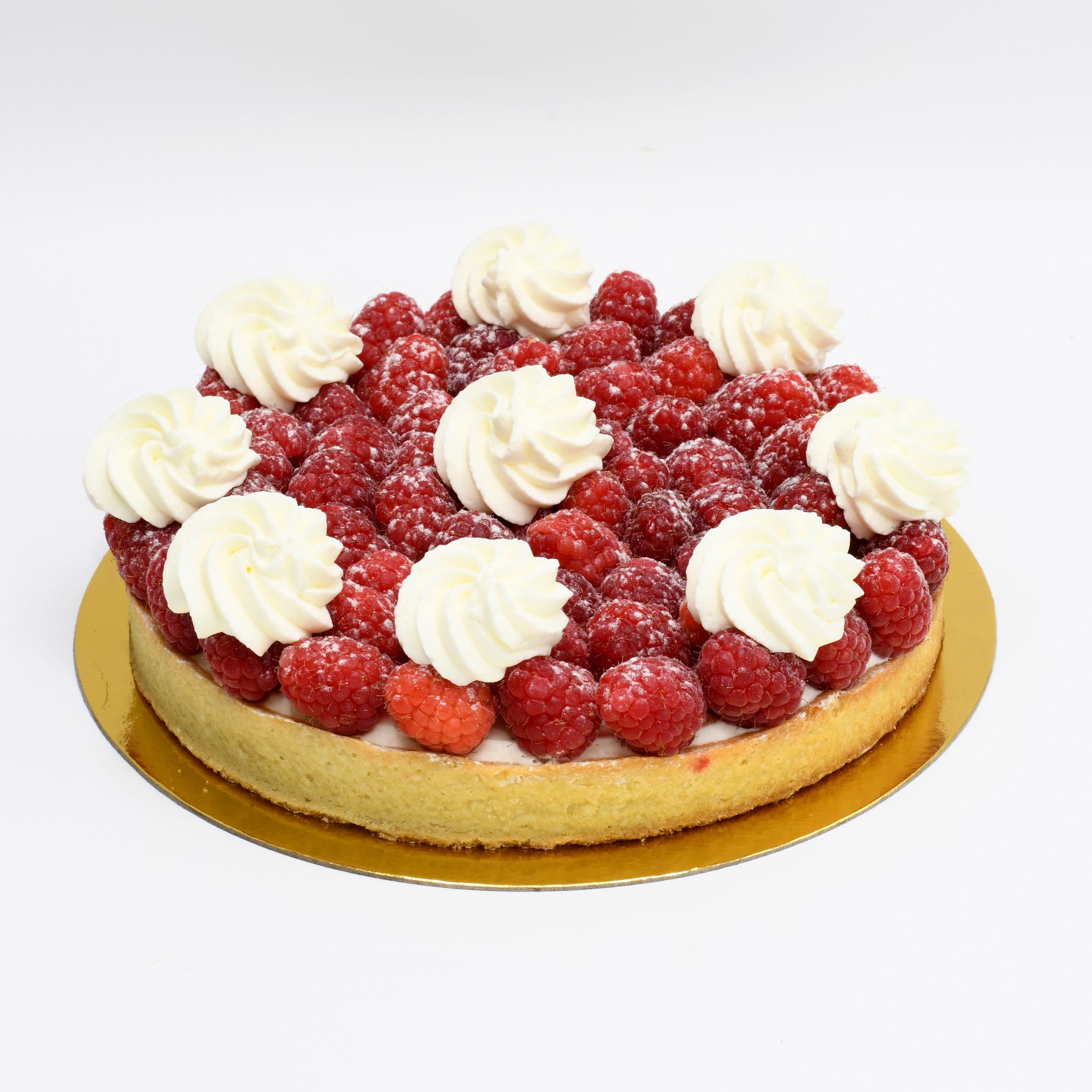 Tarte framboises chantilly