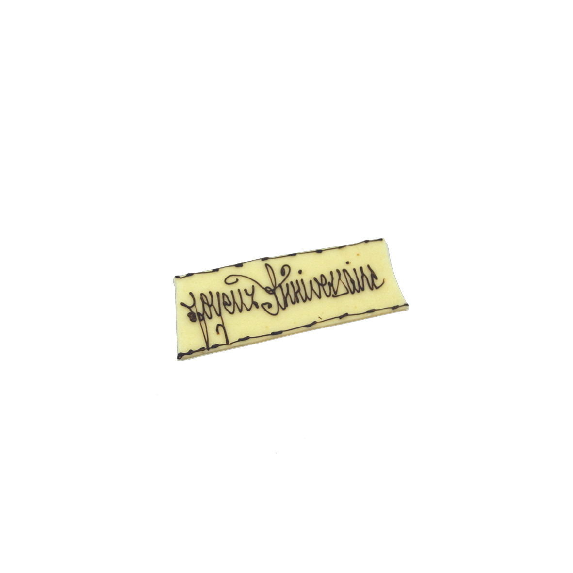 Plaque Joyeux Anniversaire en pâte d'amandes
